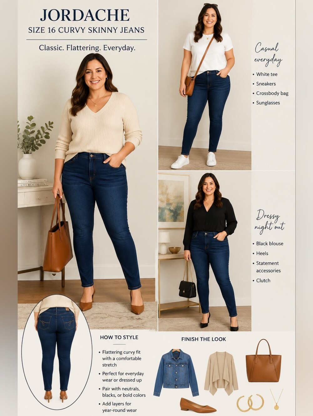 Jordache jeans curvy skinny